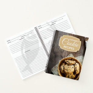 Personalised Family Cookbook Cookie Recipe Notebook