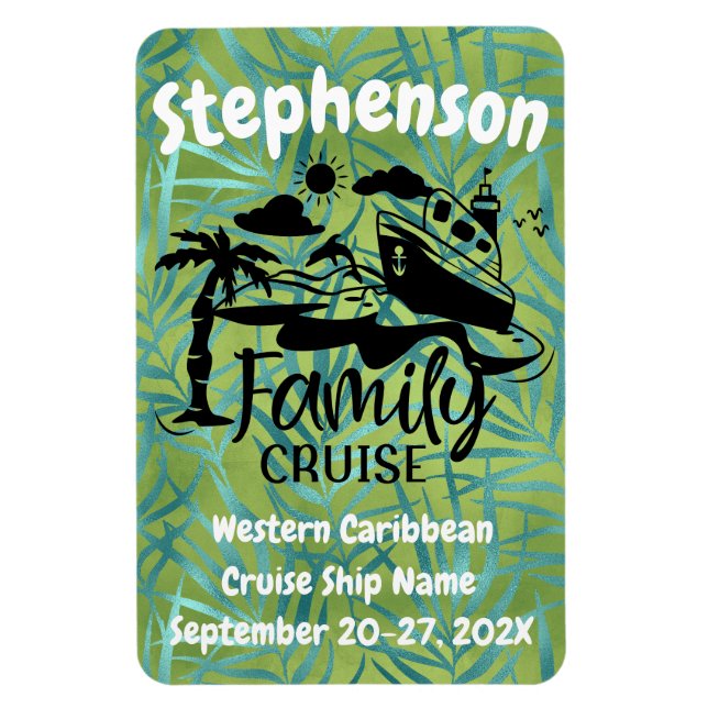 Personalised Family Cruise Door Decor Magnet (Vertical)