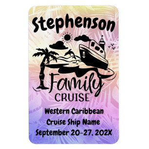 Personalised Family Cruise Door Decor Magnet