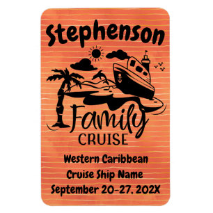 Personalised Family Cruise Door Decor Magnet
