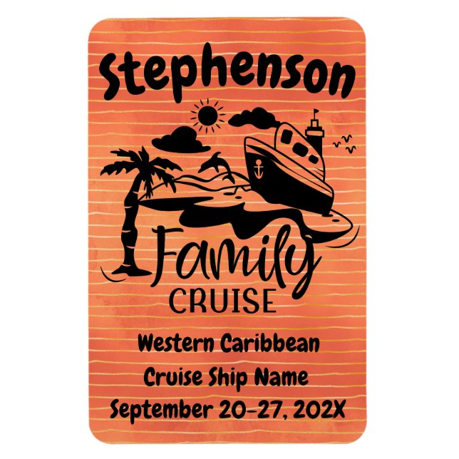 Personalised Family Cruise Door Decor Magnet (Vertical)