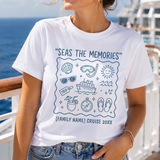 Personalised Family Cruise Vacation Doodle T-Shirt