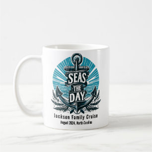 Personalised Family Cruise Vacation - Seas the Day Coffee Mug