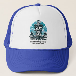 Personalised Family Cruise Vacation - Seas the Day Trucker Hat