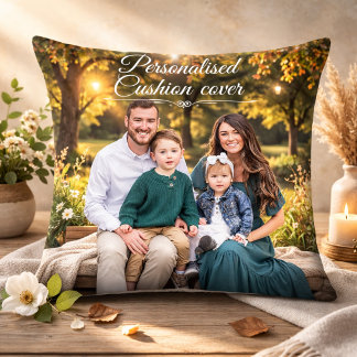 Personalised Family Cushion Cover Gift