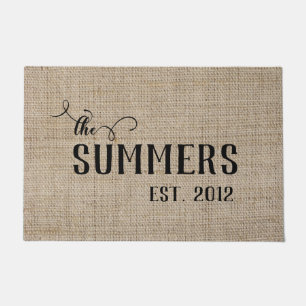 Personalised Family Custom Last Name Date Doormat