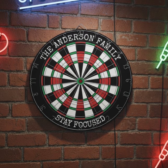 Personalised Family Dartboard Stay Focused Wall  (Creator Uploaded)
