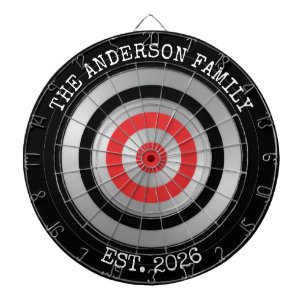 Personalised Family Dartboard Wall Art Sign