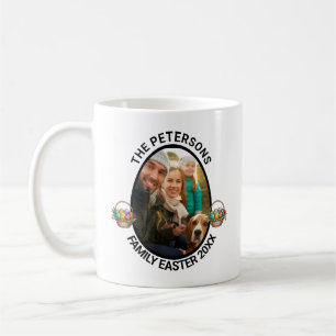 Personalised Family Easter Photo Egg Basket Coffee Mug