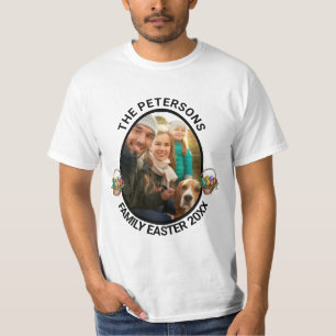 Personalised Family Easter Photo Egg Basket T-Shirt