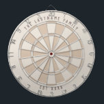Personalised Family Established Custom Colours Dartboard<br><div class="desc">Classic style dartboard with modern and elegant colour scheme with your personalised text on the top and bottom of the board for your family's name and family established year.  Customise this dartboard with your desired colours!</div>