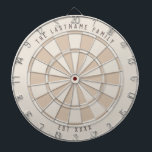 Personalised Family Established Year Custom Colour Dartboard<br><div class="desc">Classic style dartboard with modern and elegant colour scheme with your personalised text on the top and bottom of the board for your family's name and family established year.  Customise this dartboard with your desired colours!</div>