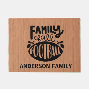 Personalised Family,Fall, Football Door Mat