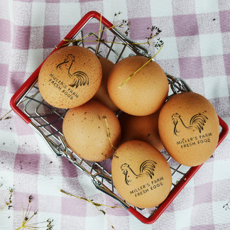 Personalised Family Farm Egg Rubber Stamp