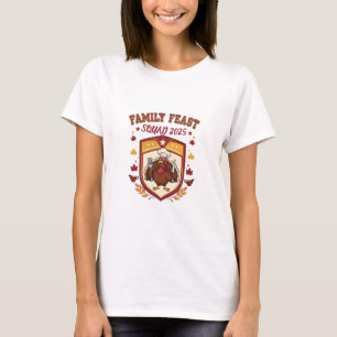 Personalised Family Feast Squad 2025 Thanksgiving T-Shirt