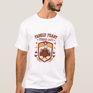 Personalised Family Feast Squad 2025 Thanksgiving  T-Shirt