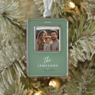 Personalised Family Framed Christmas Ornament