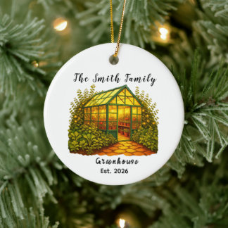 Personalised family Garden Gift. Gardener Gift Ceramic Ornament