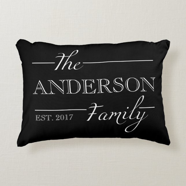 Personalised Family Gift Custom Name Home Decor Decorative Cushion (Front)