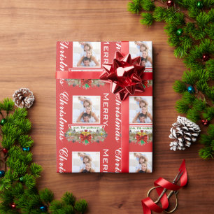 Personalised Family Holiday Photo Wrapping Paper
