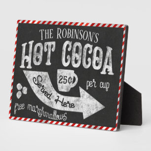 Personalised Family Hot Cocoa Bar Sign Plaque
