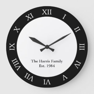 Personalised Family Large Clock