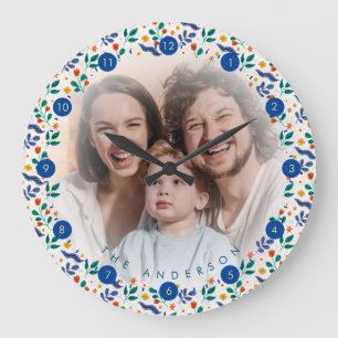 Personalised Family large photo collage memory Large Clock
