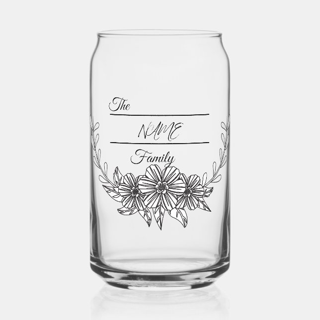 Personalised Family Logo Can Glass (Front)