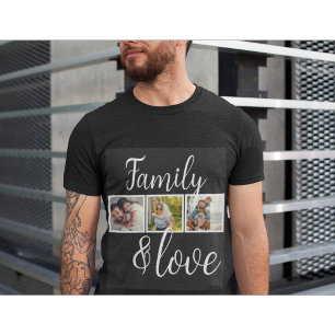 Personalised Family & Love Photo Collage T-Shirt