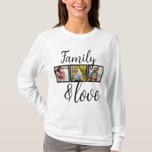 Personalised Family & Love Photo Collage T-Shirt