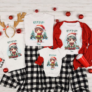 Personalised Family Matching Christmas Elf T-Shirt