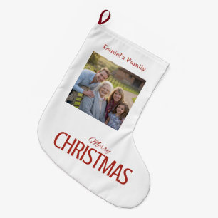 Personalised Family Memories Christmas  Large Christmas Stocking