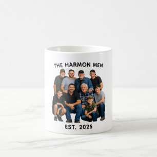Personalised Family Men Photo, Name & Year Custom Coffee Mug