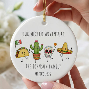Personalised Family Mexico Vacation Ornament
