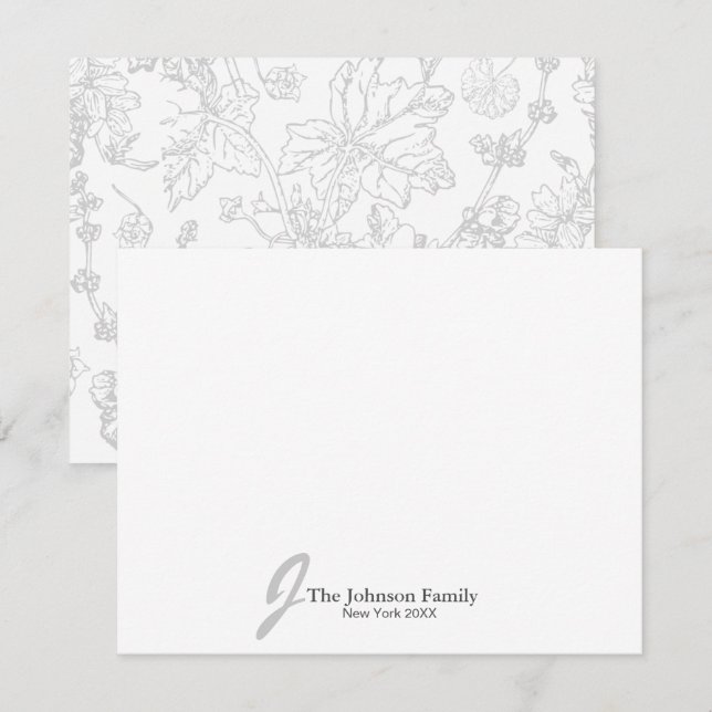 Personalised Family Monogram Name Elegant Script   Card (Front/Back)