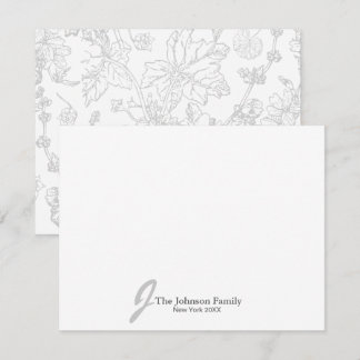 Personalised Family Monogram Name Elegant Script Card