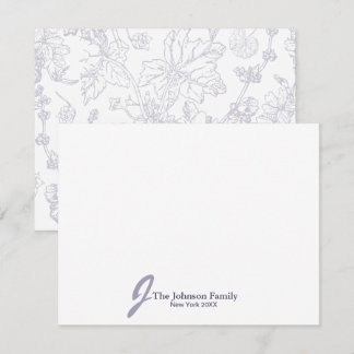 Personalised Family Monogram Name Elegant Script Card