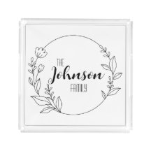 Personalised Family Name Acrylic Tray