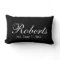 Personalised Family Name Black Toss Pillow