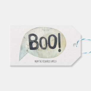 Personalised Family Name Boo Halloween Gift Tags