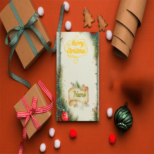 Personalised Family Name Christmas Card, Rustic Pi Acrylic Invitations