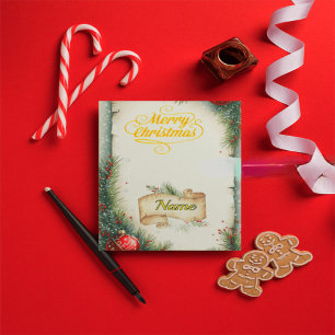 Personalised Family Name Christmas Card, Rustic Pi Invitation