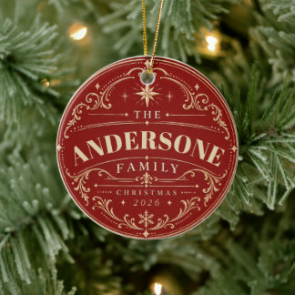 Personalised Family Name Christmas Ornament