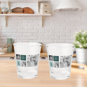 Personalised Family Name Collage Photo Gift Shot Glass