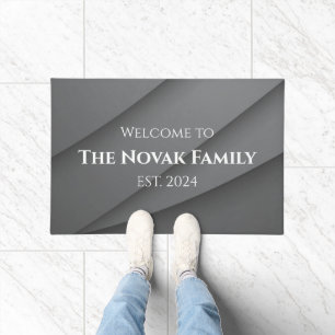 Personalised Family Name Doormat – Welcome