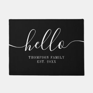 Personalised Family Name Hello Doormat