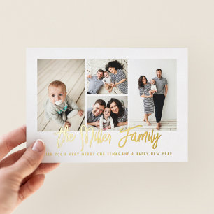 Personalised Family Name Holiday 4 Photo Collage