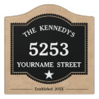 Personalised Family Name House Number Address