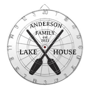 Personalised Family Name Lake House Dartboard