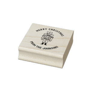 Personalised Family Name Merry Christmas Prince Rubber Stamp